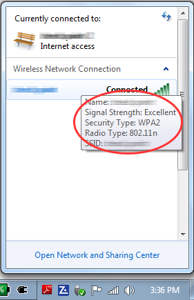 system tray WiFi icon expanded
